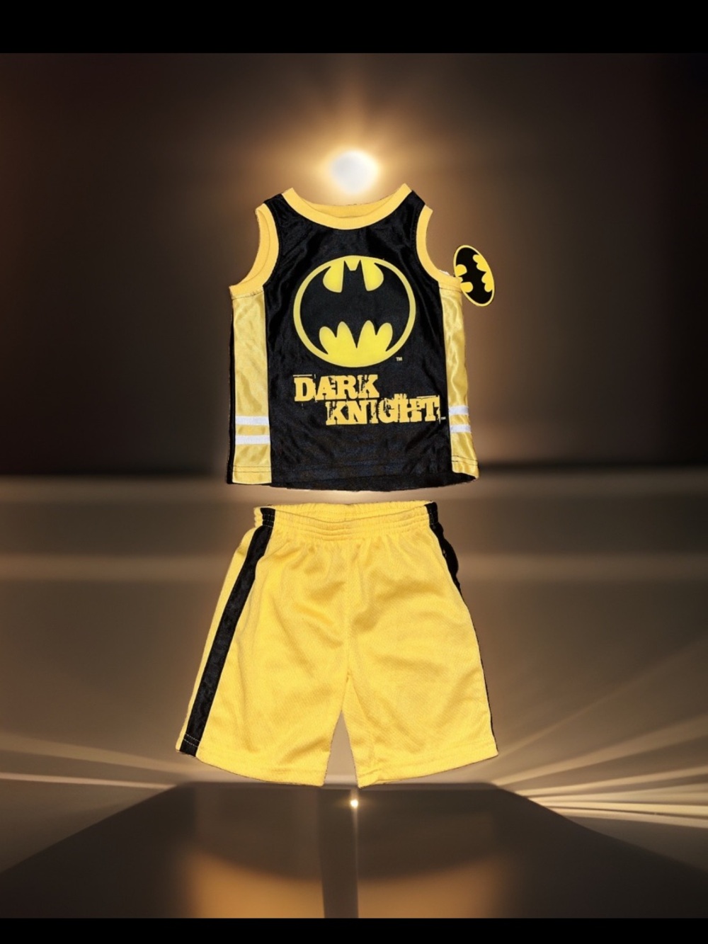DC Comics Batman Dark Knight 2Pc Athletic W/Basketball Style Jersey & Shorts Set